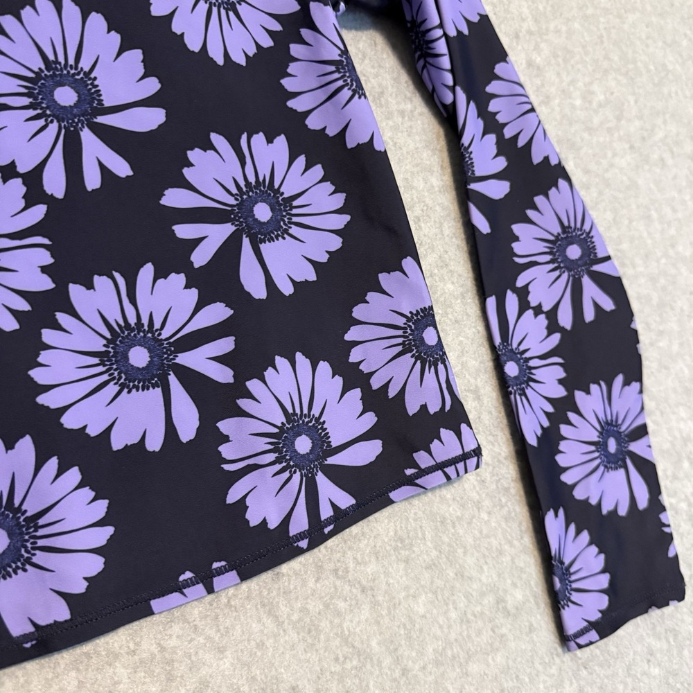 Gap Kids Girls M 8 Purple Wisteria Blossom Rash Guard Long Sleeve Swim Top - Picture 4 of 5
